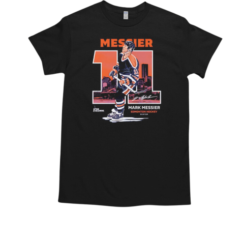 Mark Messier Edmonton hockey throwback T-Shirt