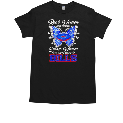 Real women love football smart women love the Bills butterfly T-Shirt