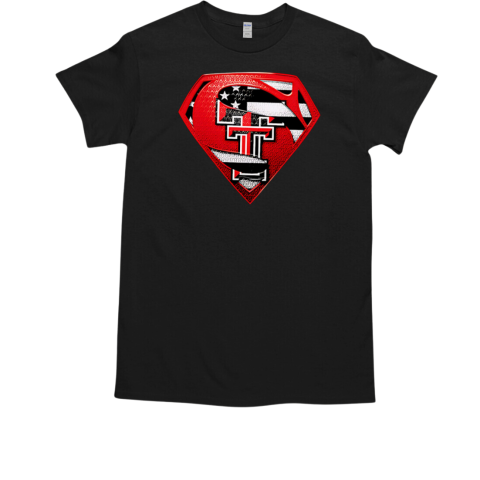 Texas Tech Red Raiders Superman American Flag T-Shirt