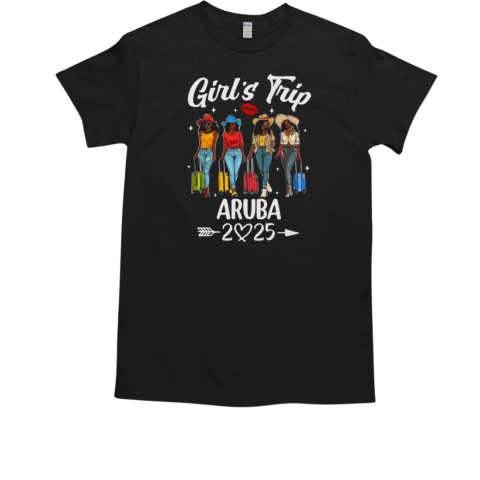 Aruba Girls Trip 2025 Birthday Squad Women Vacation T-Shirt