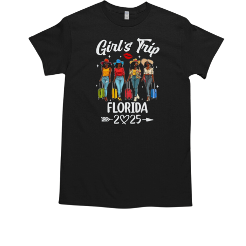 Florida Girls Trip 2025 Birthday Squad Women Vacation T-Shirt