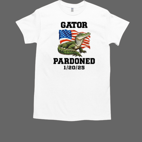 Gator Pardoned 1 20 25 American Flag T-Shirt