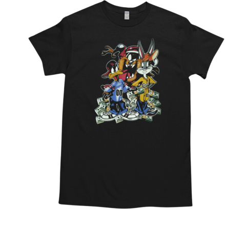 Looney Tunes Daffy Taz Bugs Hip Hop Money T-Shirt