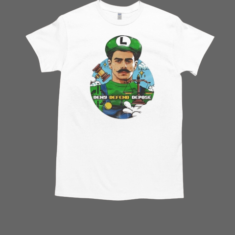 Luigi Mangione Super Mario Bros Deny Defend Depose T-Shirt